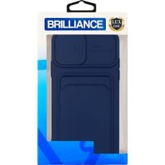 Brilliance LUX iPhone X Push window card case Navy Blue