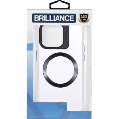 Brilliance LUX iPhone 14 Plus Lens holder transparent CD pattern Case White