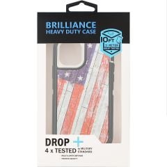 Brilliance HEAVY DUTY iPhone 11 Pro Camo Series Case Wooden American Flag