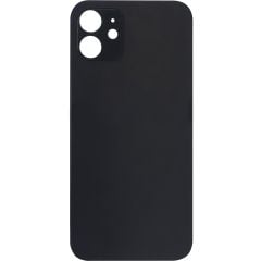 iPhone 12 Back Glass Door without Camera Lens Black  NO LOGO