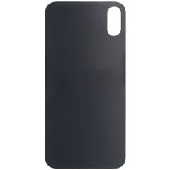 iPhone X Back Glass without Camera Lens Black  NO LOGO