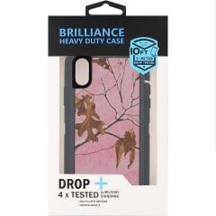 Brilliance HEAVY DUTY iPhone X / XS Camo Series Case Pink and White