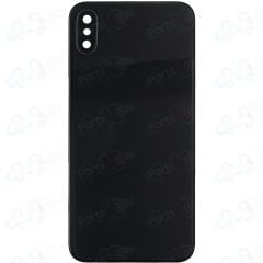 iPhone X Back Glass with Camera Lens Black (No Logo)  NO LOGO