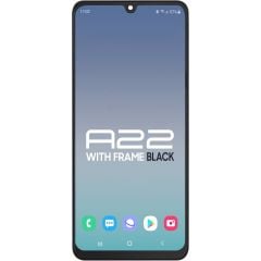 Samsung A22 A225 LCD With Touch + Frame Black Best Qulaity