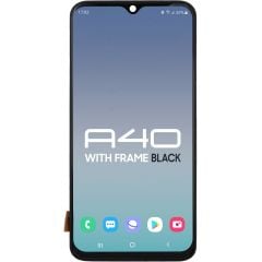 Samsung A40 2019 A405 LCD with Touch Incell + Frame Black