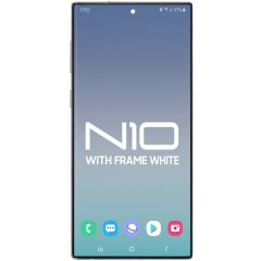 Samsung Note 10 LCD With Touch + Frame After Market OLED Aura White (Smaller Size)