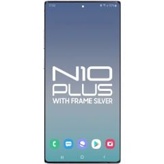 Samsung Note 10 Plus LCD With Touch + Frame After Market OLED Aura Silver (Smaller Size)