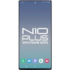 Samsung Note 10 Plus LCD With Touch + Frame After Market OLED Aura White (Smaller Size)