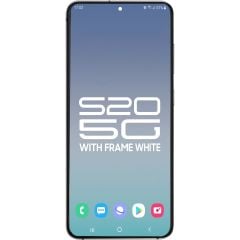 Samsung S20 5G LCD with Touch + Frame Cloud White  (Compatible w/ Verizon 5G UW Model) (Refurbished OLED)