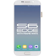 Samsung S6 Edge LCD With Touch + Frame White