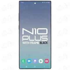 Samsung Note 10 Plus LCD With Touch + Frame Aura Black (Refurbished OLED)
