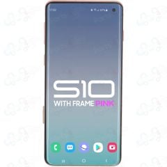 Samsung S10 LCD with Touch + Frame Flamingo Pink (Refurbished OLED)