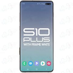 Samsung S10 Plus LCD with Touch + Frame Ceramic White (Refurbished OLED)