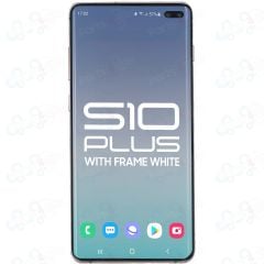 Samsung S10 Plus LCD with Touch + Frame Ceramic White SERVICE PACK