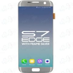 Samsung S7 Edge LCD with Touch + Frame Silver