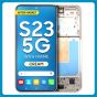Samsung S23 5G LCD with Touch + Frame After Market Soft OLED Cream (ORIGINAL SIZE) (120 HZ)