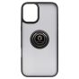 Brilliance LUX iPhone 16 Pro Hybrid Shell Anti-shock Ring Kickstand TPU Matte Case Black+Red