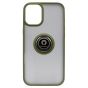 Brilliance LUX iPhone 16 Pro Hybrid Shell Anti-shock Ring Kickstand TPU Matte Case Green