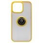 Brilliance LUX iPhone 16 Pro Max Hybrid Shell Anti-shock Ring Kickstand TPU Matte Case Yellow
