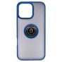 Brilliance LUX iPhone 16 Pro Max Hybrid Shell Anti-shock Ring Kickstand TPU Matte Case Royal Blue