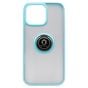 Brilliance LUX iPhone 16 Pro Max Hybrid Shell Anti-shock Ring Kickstand TPU Matte Case Blue