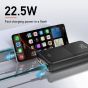 TRUSMI Power Bank Black with Digital Display PB03-013 (22.5W) (20000mAh)