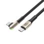TRUSMI CA49-11 60W Type C to Type C Angled LED Zinc Alloy Braided Cable