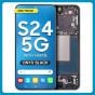 Samsung S24 LCD with Touch + Frame After Market Soft OLED Black (ORIGINAL SIZE) (120 HZ)