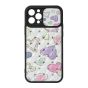 Brilliance LUX For iPhone 13 Pro Lambskin Sliding Window Case Hearts
