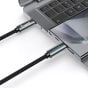TRUSMI 60W Type C to Type C LED Charging Braided Cable Black (1M)