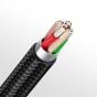 TRUSMI 60W Type C to Type C LED Charging Braided Cable Black (1M)