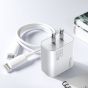 TRUSMI 20W Dual USB & Type-C White Fast Charger