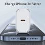TRUSMI 20W White Type C Power Adapter w/ Type C to iPhone Cable
