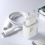 TRUSMI 20W White Type C Power Adapter w/ Type C to iPhone Cable