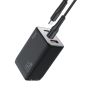TRUSMI 65W Black 3 in 1 Power Adapter w/ Type C to Type C Cable