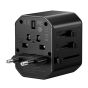 TRUSMI 10.5W Universal Travel Adapter USB & Type C Charger Black