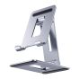 TRUSMI Metal Adjustable Desktop Phone/Tablet Stand Grey