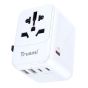 TRUSMI 35W 3 Type C & 2 USB Port Universal Travel Adapter White