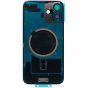 iPhone 16 Plus Back Glass W/Steel Plate & Magnet Black (OEM PULL)