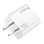 TRUSMI 20W Dual USB-L & Type-C White Fast Charger