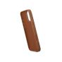 TRUSMI iPhone 15 Magnetic Cowhide Leather Case with Card Slot Wallet Light Brown