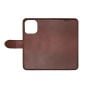 TRUSMI iPhone 15 Plus Cowhide Leather Wallet Case with Card Slot Dark Brown