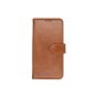TRUSMI iPhone 16 Pro Cowhide Leather Wallet Case with Card Slot Light Brown