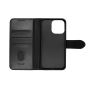 TRUSMI iPhone 16 Pro Cowhide Leather Wallet Case with Card Slot Black