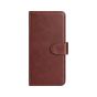 TRUSMI Samsung S24 Cowhide Leather Wallet Case with Card Slot Dark Brown