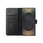 TRUSMI Samsung S24 Cowhide Leather Wallet Case with Card Slot Black