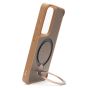 Brilliance LUX iPhone S24 360° Rotating Magnetic Metal Bracket Carbon Fiber Pattern Matte PC+TPU Phone case Gold
