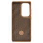 Brilliance LUX iPhone S25 Ultra 360° Rotating Magnetic Metal Bracket Carbon Fiber Pattern Matte PC+TPU Phone case Gold