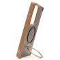 Brilliance LUX iPhone S25 Ultra 360° Rotating Magnetic Metal Bracket Carbon Fiber Pattern Matte PC+TPU Phone case Gold