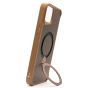Brilliance LUX iPhone 14 Plus 360° Rotating Magnetic Metal Bracket Carbon Fiber Pattern Matte PC+TPU Phone case Gold